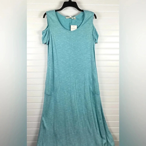 Soft Surroundings NWT Destin Cold Shoulder Knit Midi Dress Size PM - Picture 1 of 12